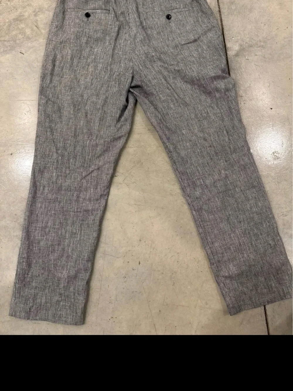 Express Men's Gray Linen-Blend Chinos